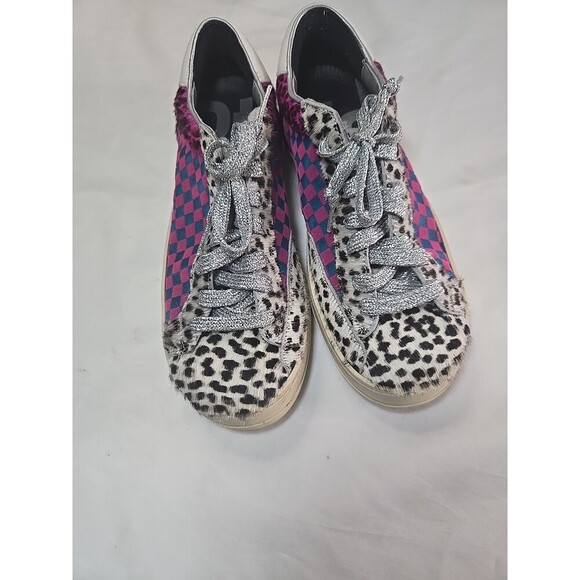 P448 John Cow/Check Sneaker Women's Size 38 - Picture 3 of 11